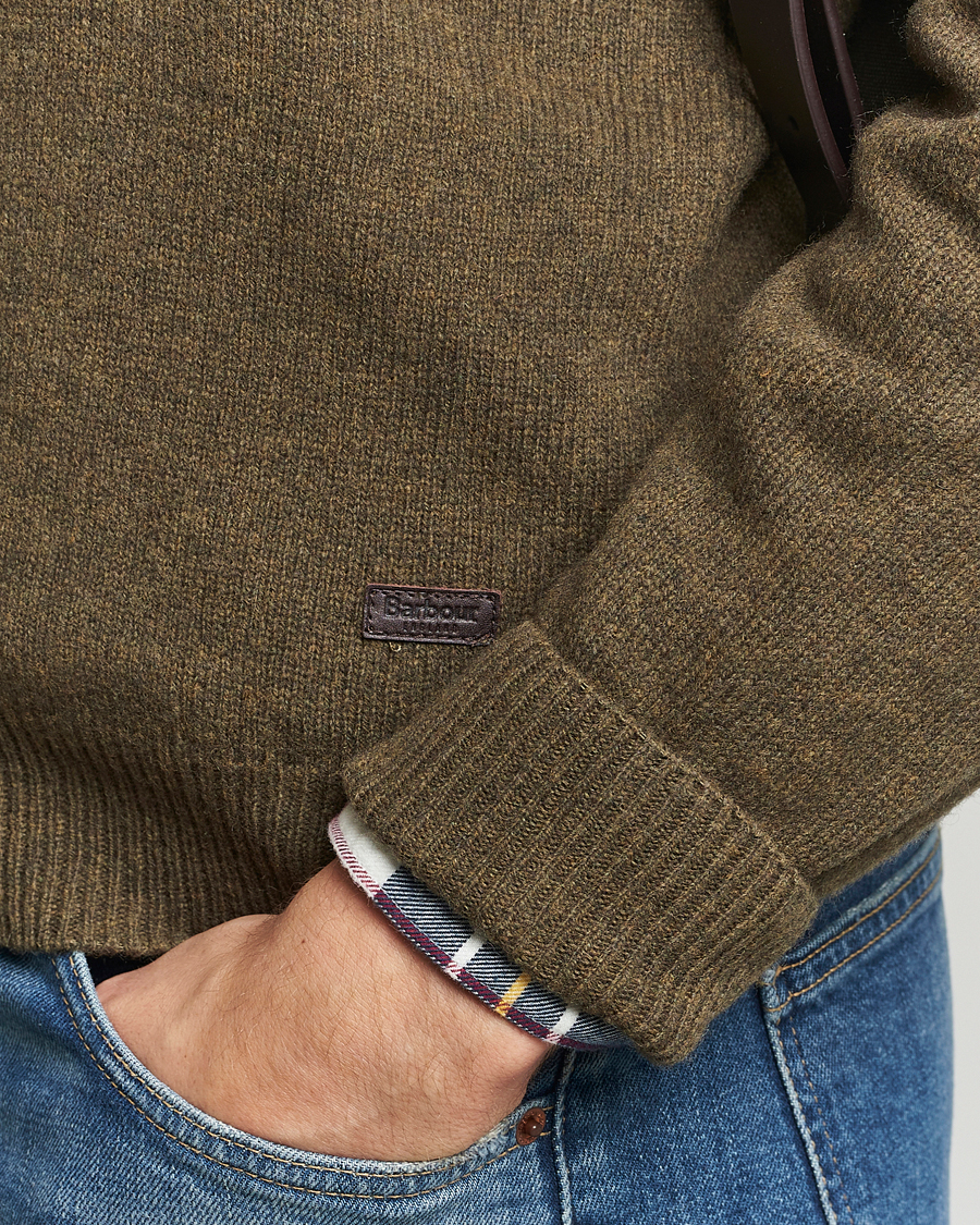 Herre | Gensere | Barbour Lifestyle | Patch Crew Seaweed Green
