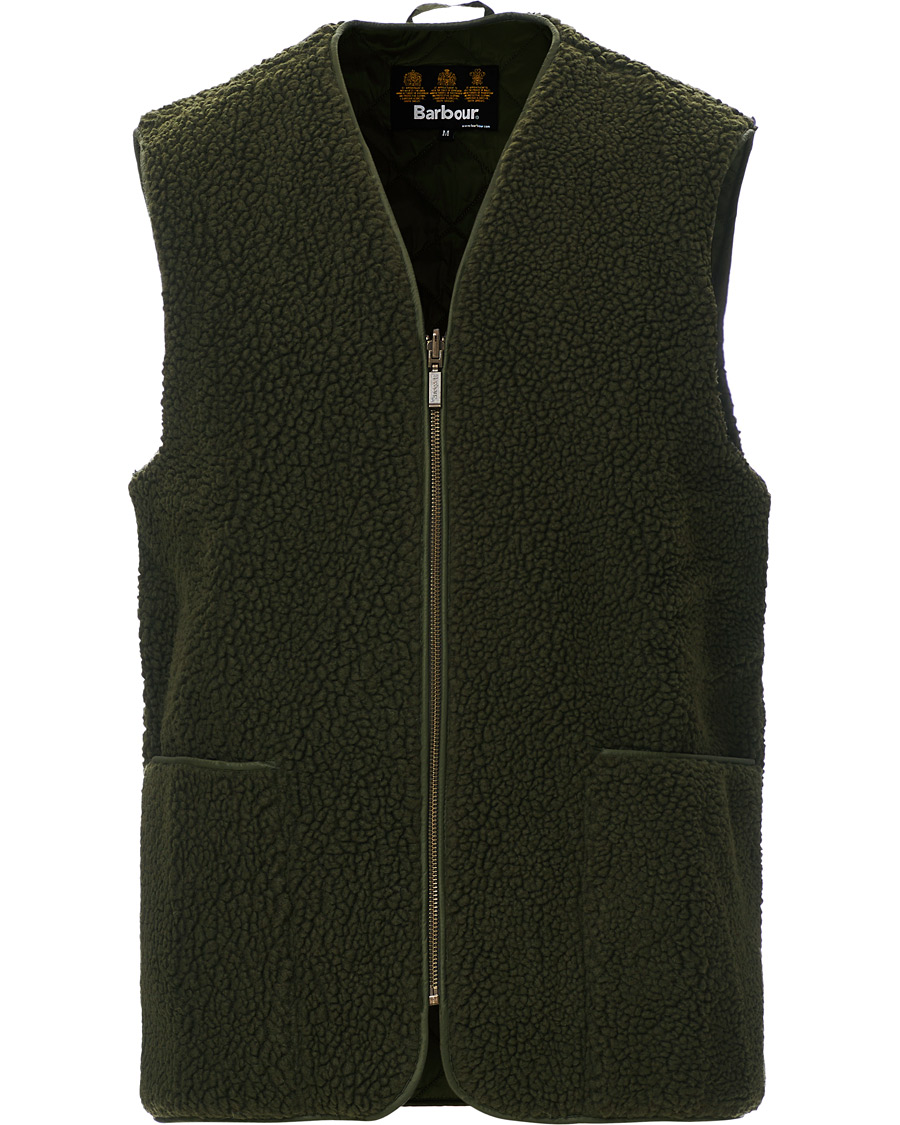 Barbour Lifestyle Berber Fleece Liner Sage hos CareOfCarl.no