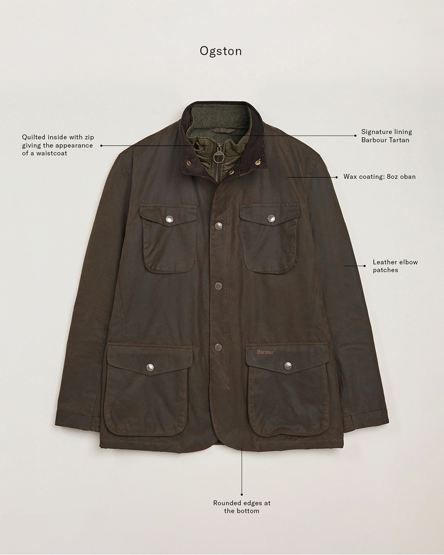 Herre | Jakker | Barbour Lifestyle | Ogston Waxed Jacket Olive