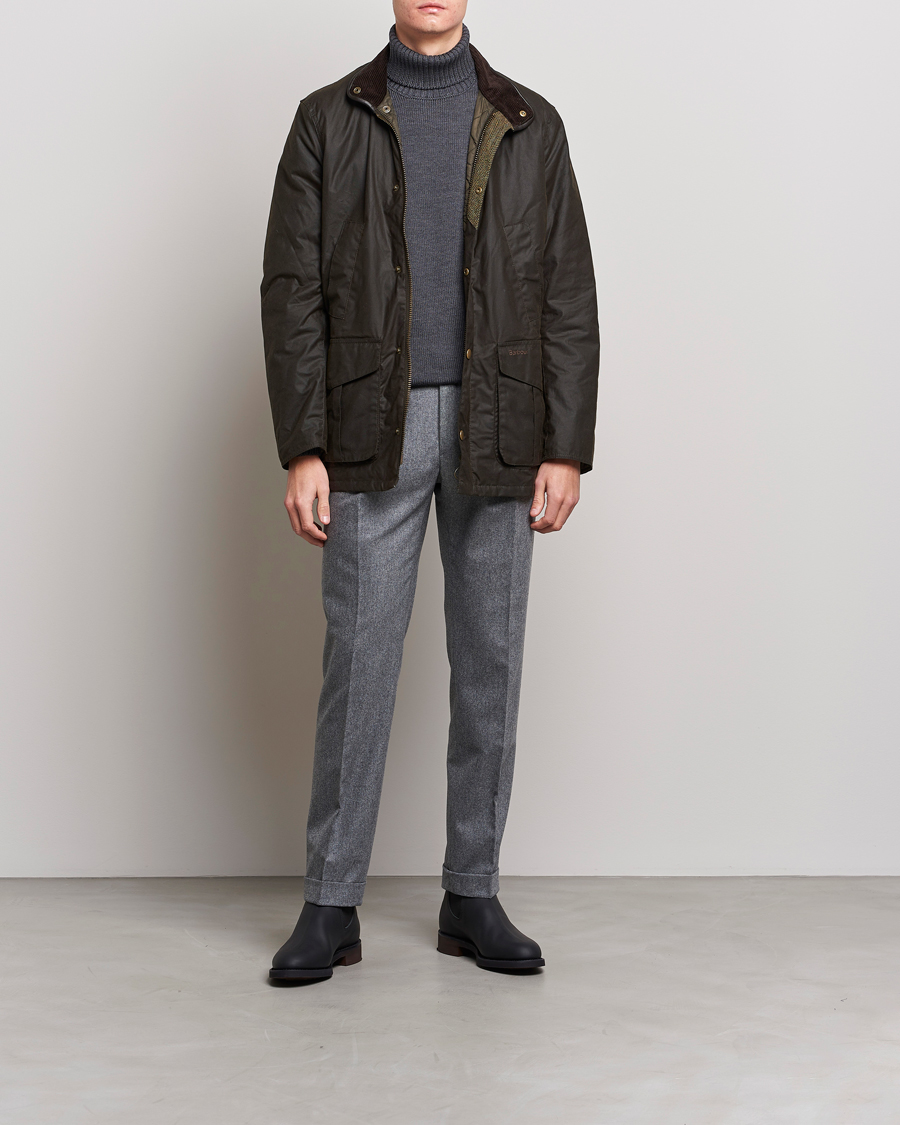 Herre | Jakker | Barbour Lifestyle | Hereford Wax Jacket Olive