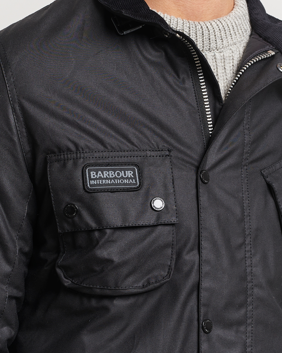 Herre | Jakker | Barbour International | Winter Slim International Wax Jacket Black