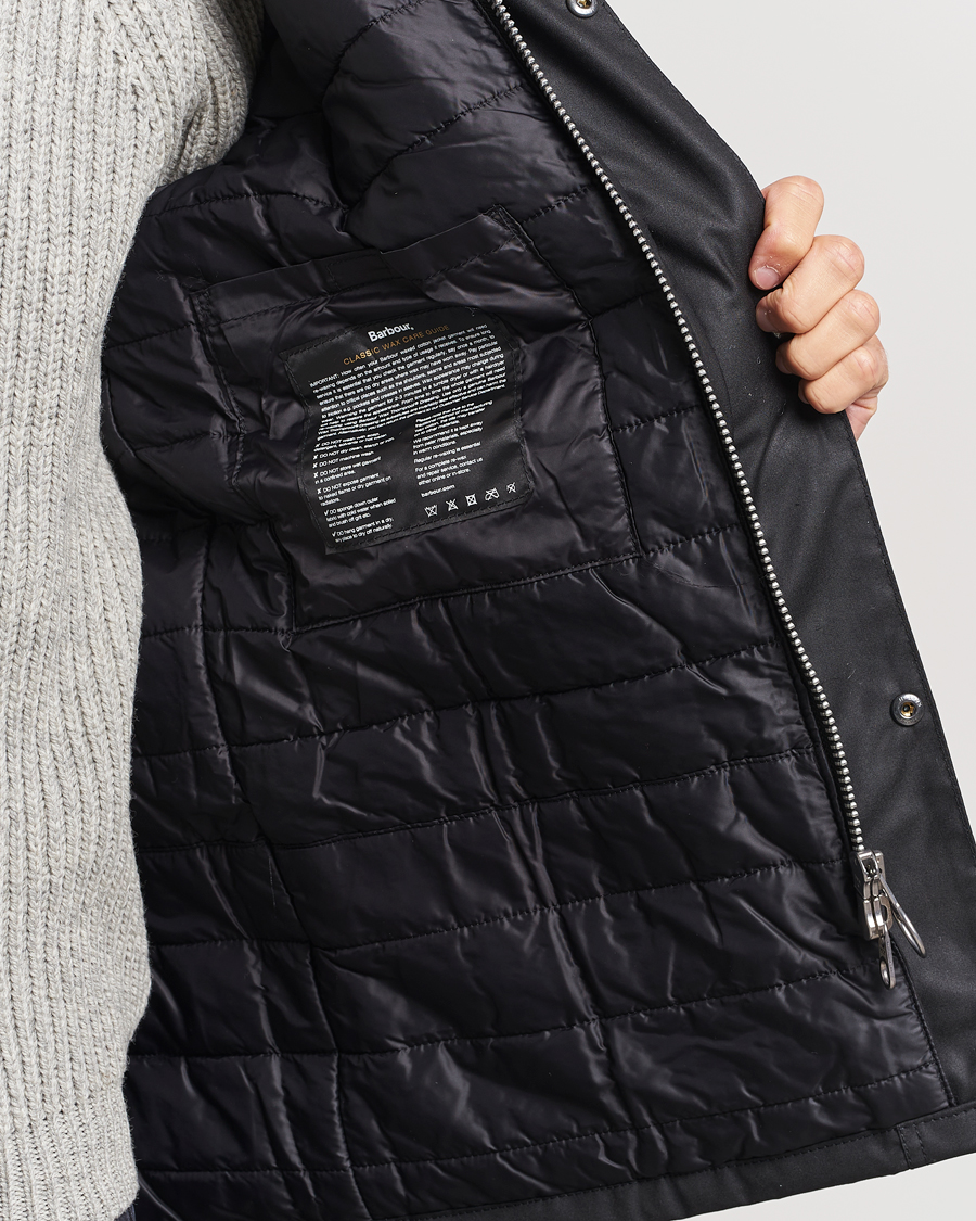 Herre | Jakker | Barbour International | Winter Slim International Wax Jacket Black