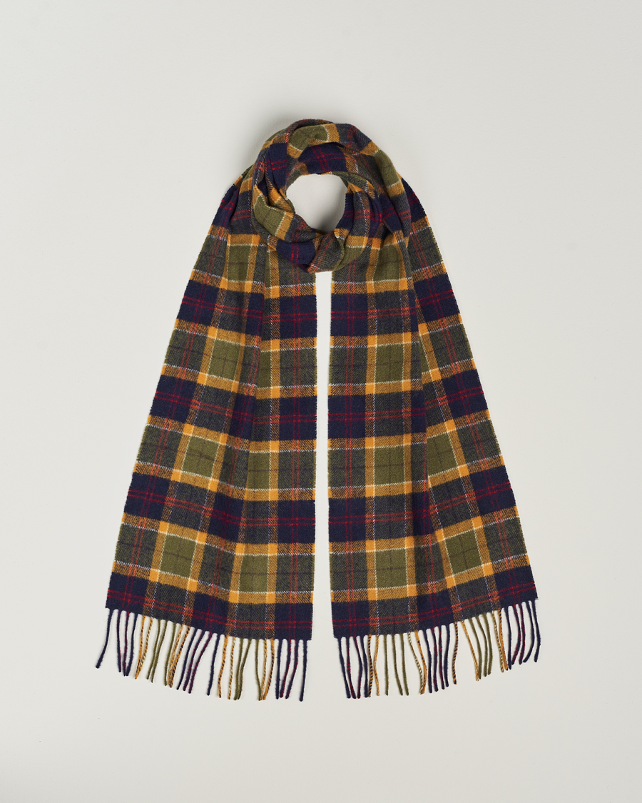 Herre | Barbour Lifestyle Tartan Lambswool Scarf Green/Navy/Red | Barbour Lifestyle | Tartan Lambswool Scarf Green/Navy/Red