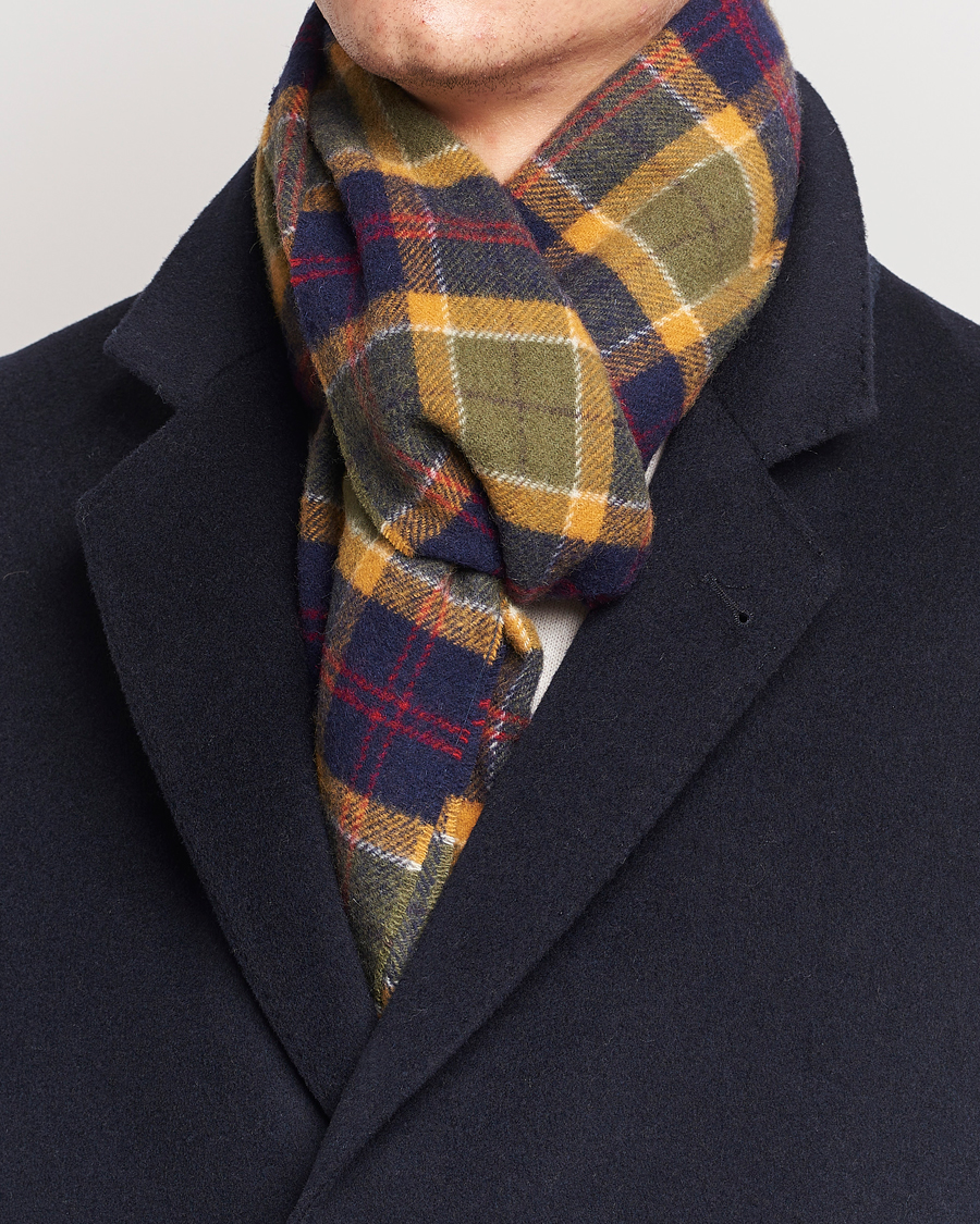 Herre | Barbour Lifestyle Tartan Lambswool Scarf Green/Navy/Red | Barbour Lifestyle | Tartan Lambswool Scarf Green/Navy/Red