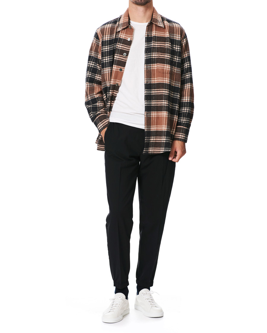 Herre | Skjorter | Our Legacy | Above Plaid Flannel Shirt Brown/Blue