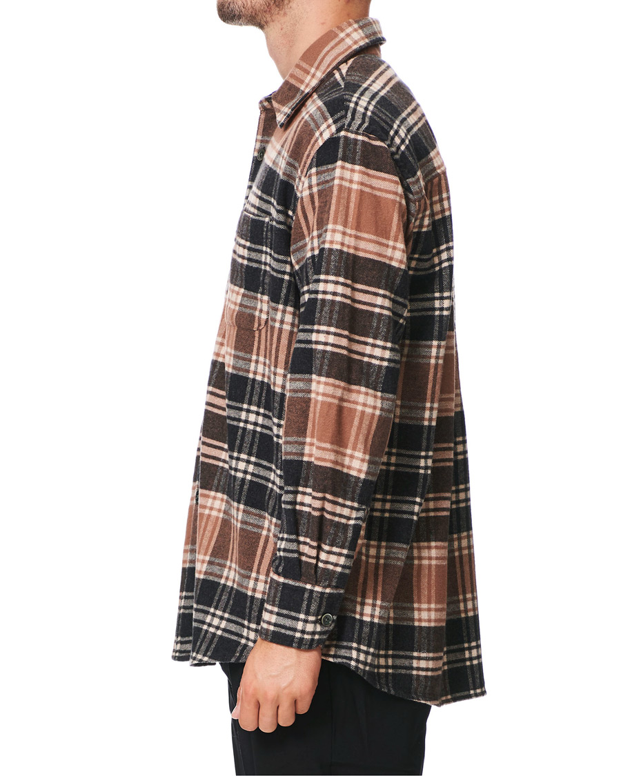 Herre | Skjorter | Our Legacy | Above Plaid Flannel Shirt Brown/Blue