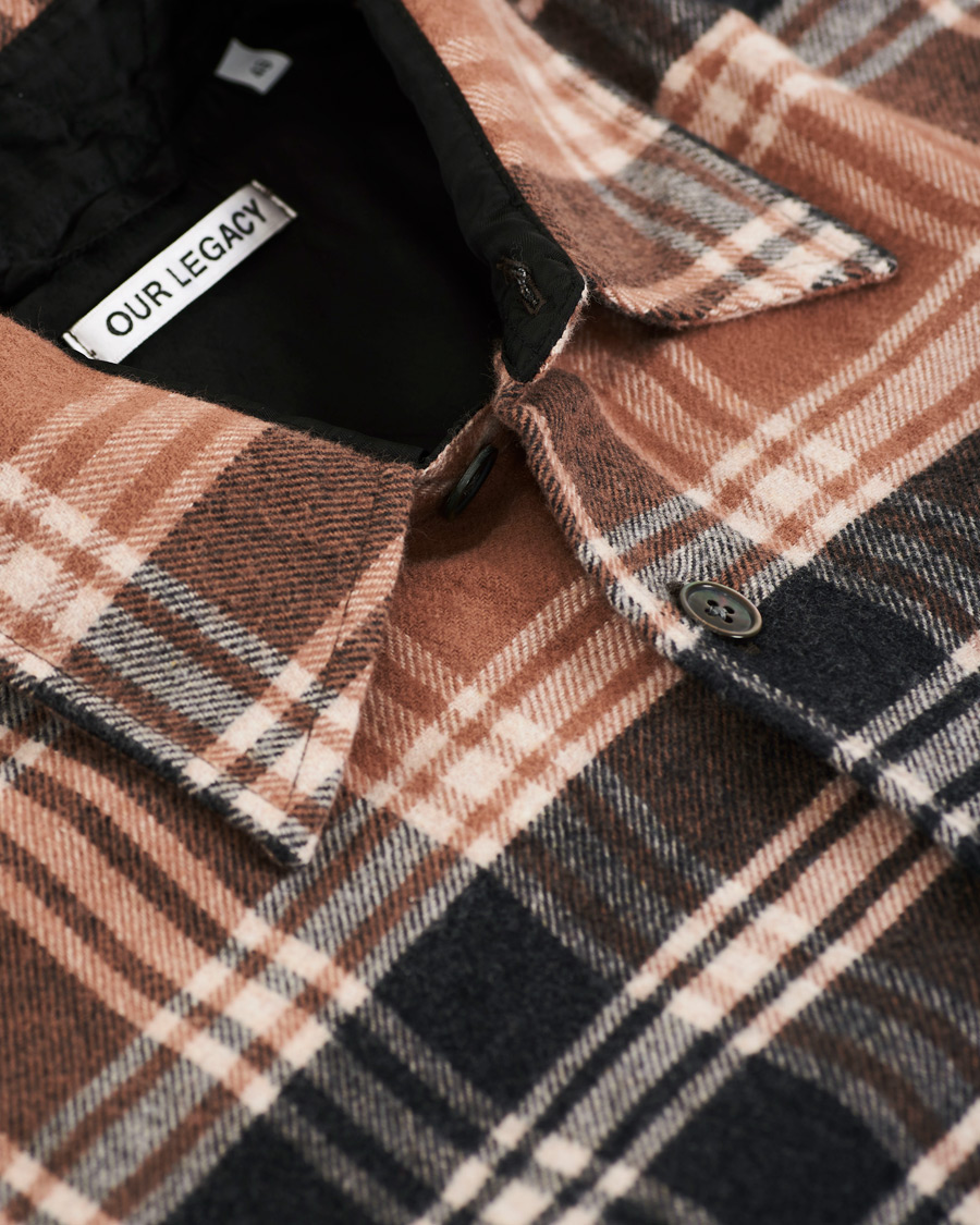 Herre | Skjorter | Our Legacy | Above Plaid Flannel Shirt Brown/Blue