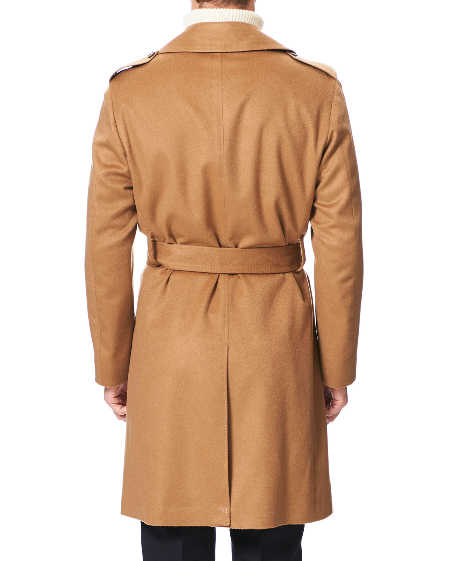 Herre | Jakker | Piacenza Cashmere | Pure Cashmere Belted Coat Natural Brown