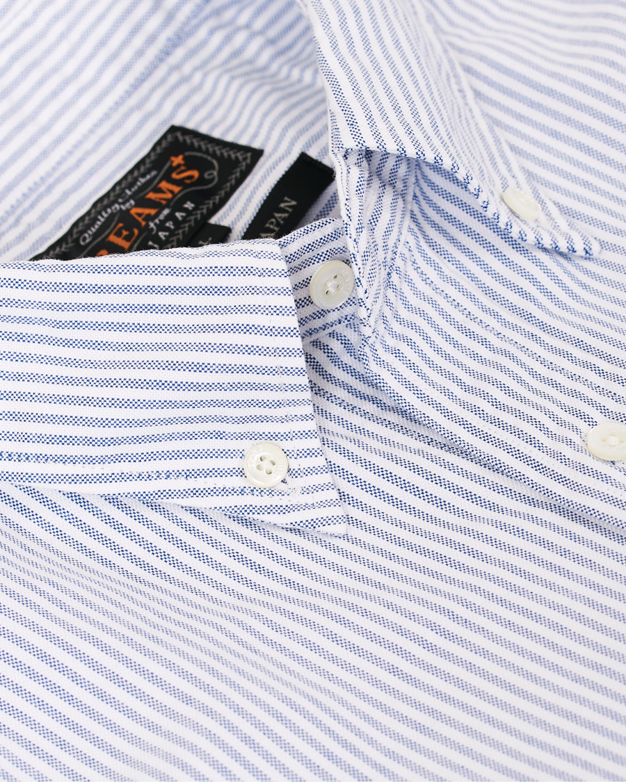 Herre | Skjorter | BEAMS PLUS | Oxford Button Down Shirt Blue Stripe