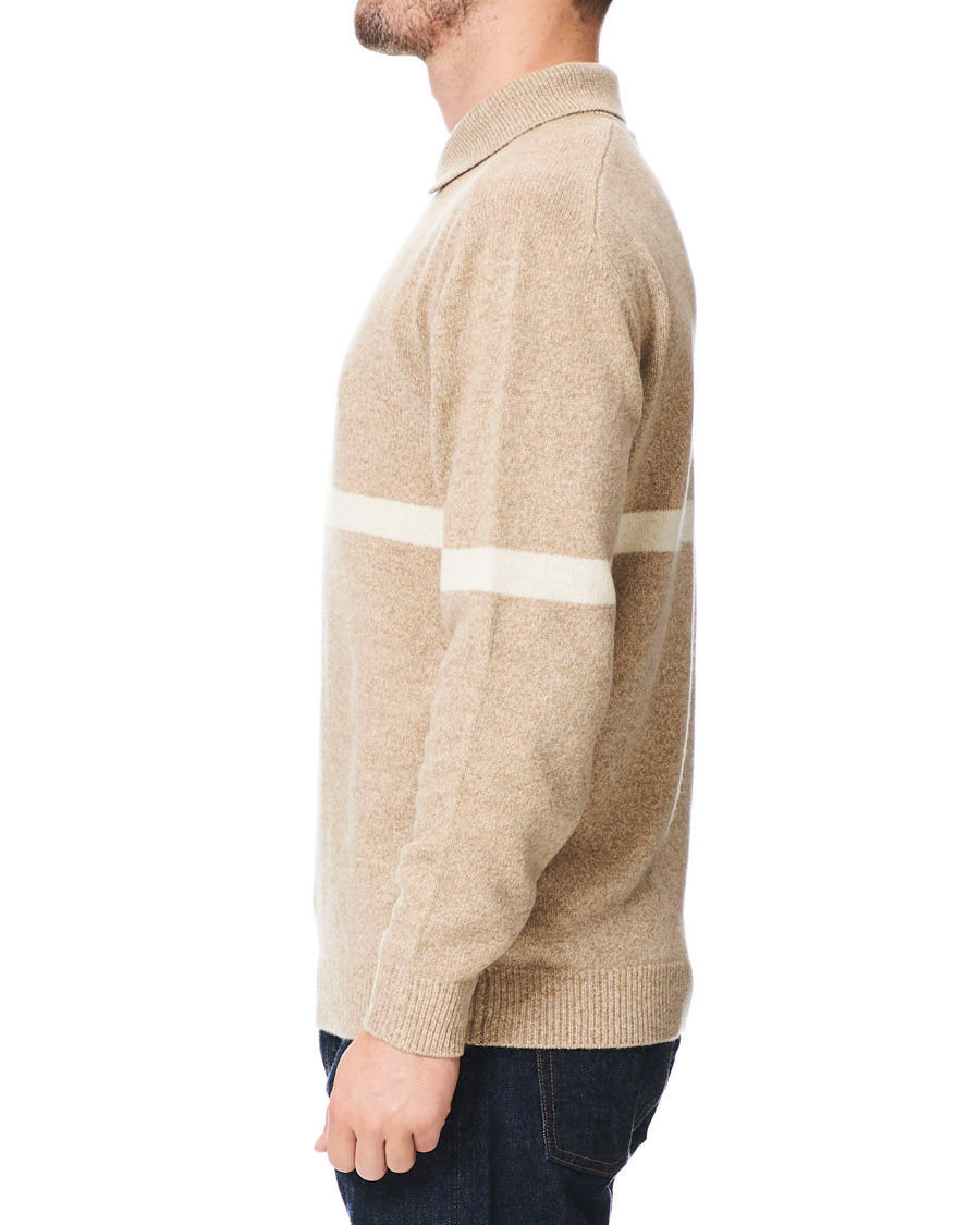 Herre | Gensere | BEAMS PLUS | Collared Wool Sweater Beige