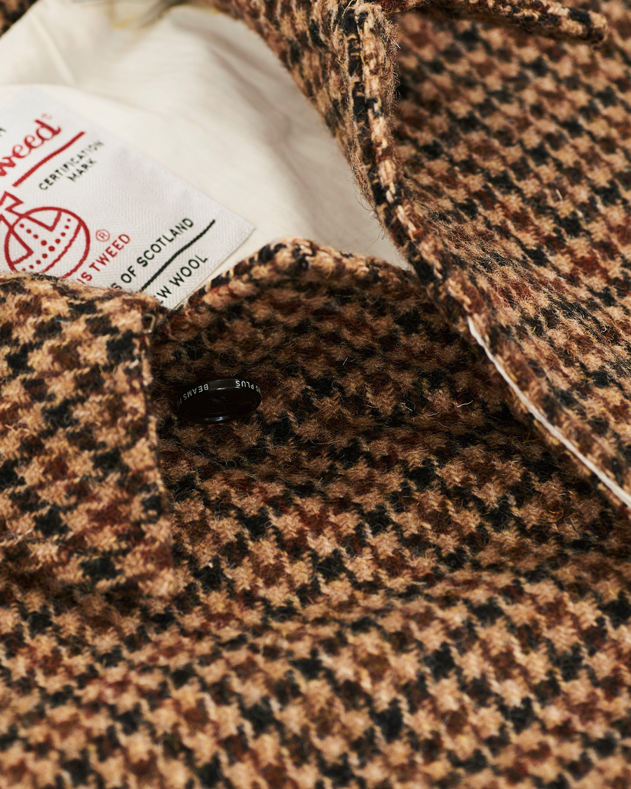 Herre | Jakker | BEAMS PLUS | Harris Tweed Balmacaan Coat Gun Club Check