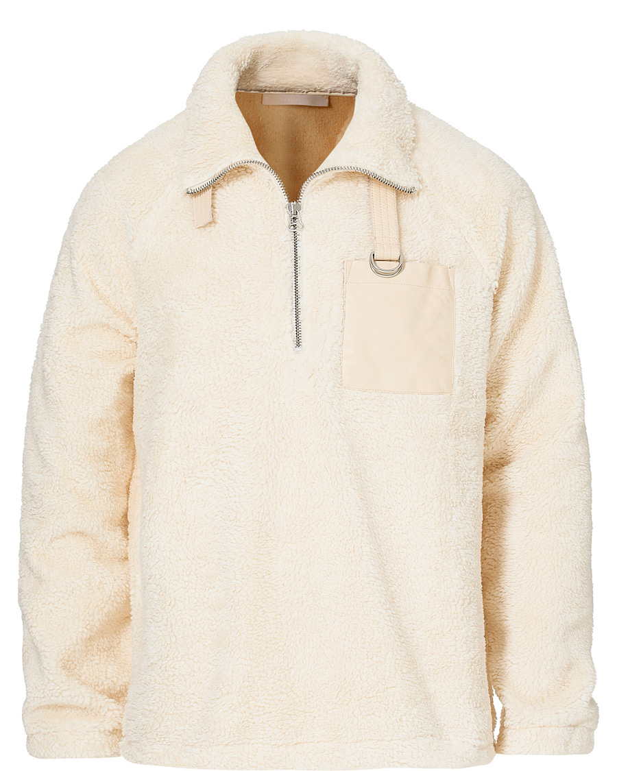 Herre | Gensere | Helmut Lang | Shaggy Half Zip Fleece Winter White