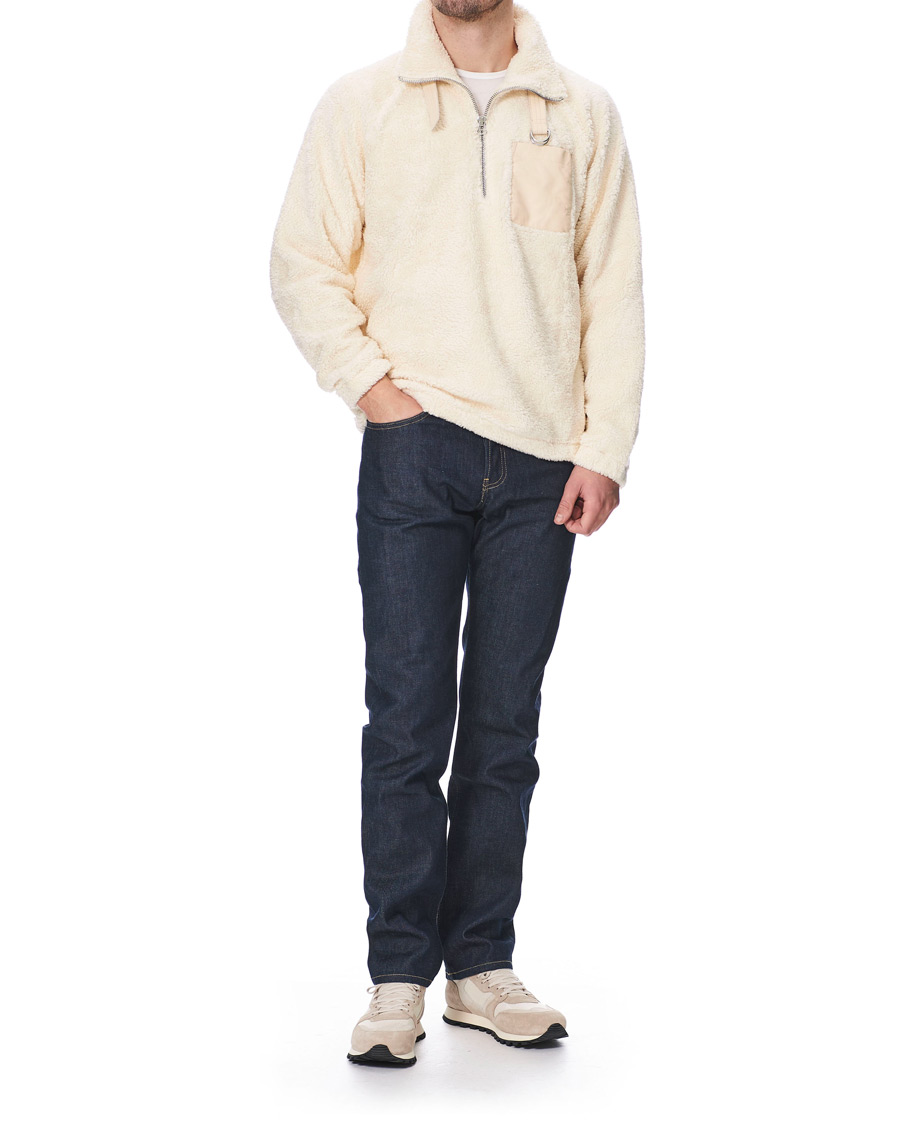 Herre | Gensere | Helmut Lang | Shaggy Half Zip Fleece Winter White
