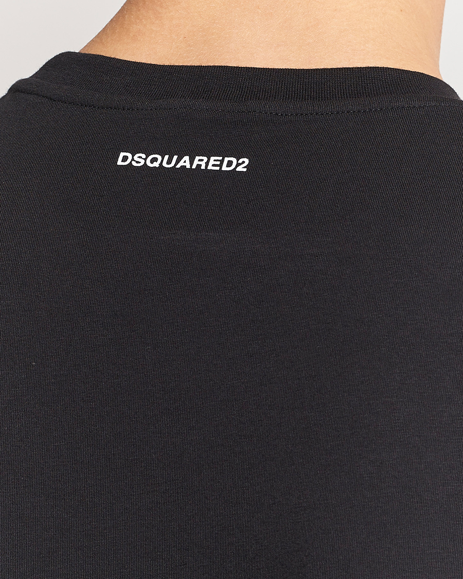Herre | T-Shirts | Dsquared2 | 2-Pack Cotton Stretch Crew Neck Tee Black