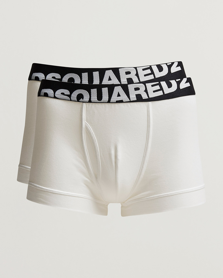 Herre | Undertøy | Dsquared2 | 2-Pack Cotton Stretch Trunk White
