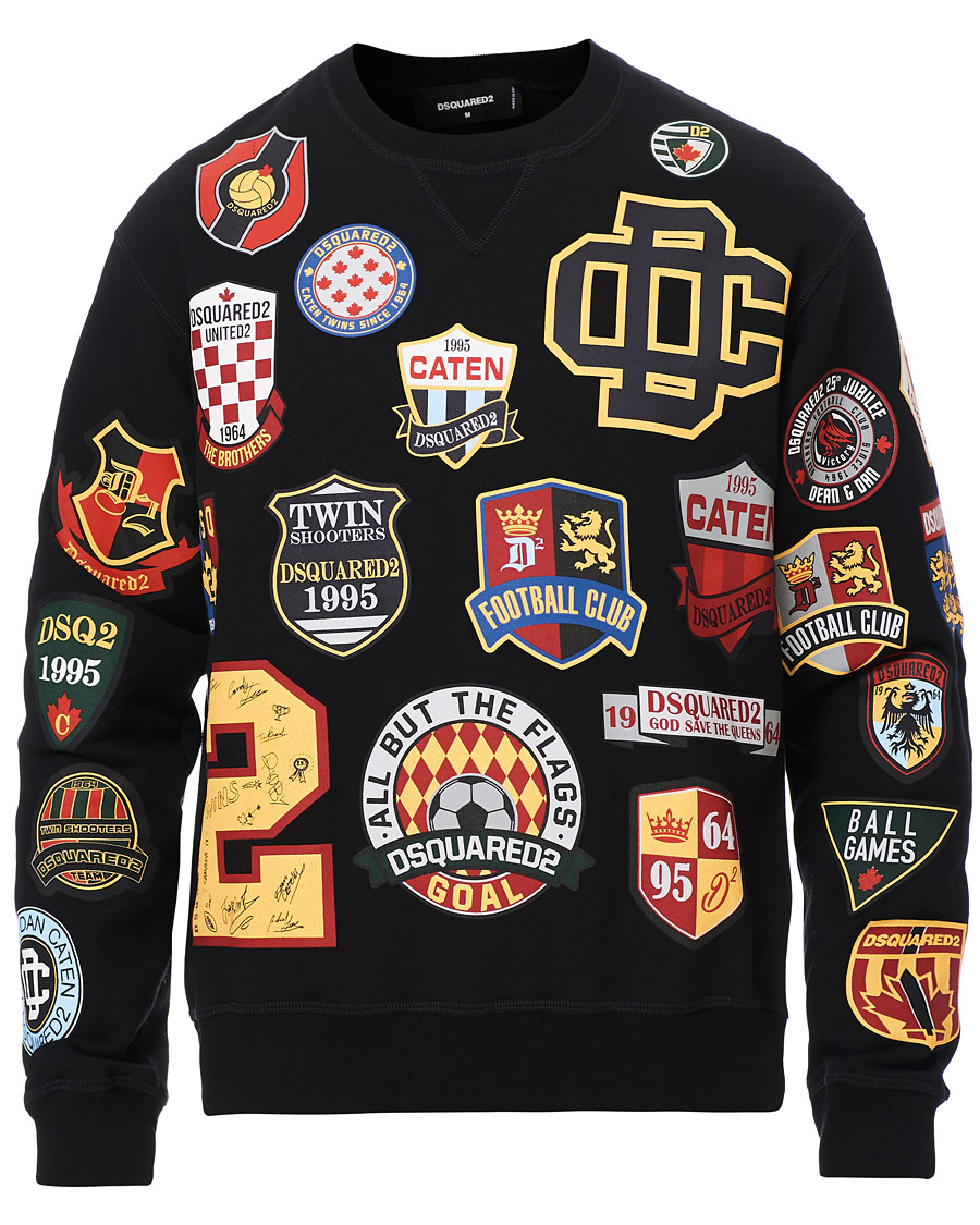 Herre | Gensere | Dsquared2 | Cool Fit Patch Work Sweatshirt Black
