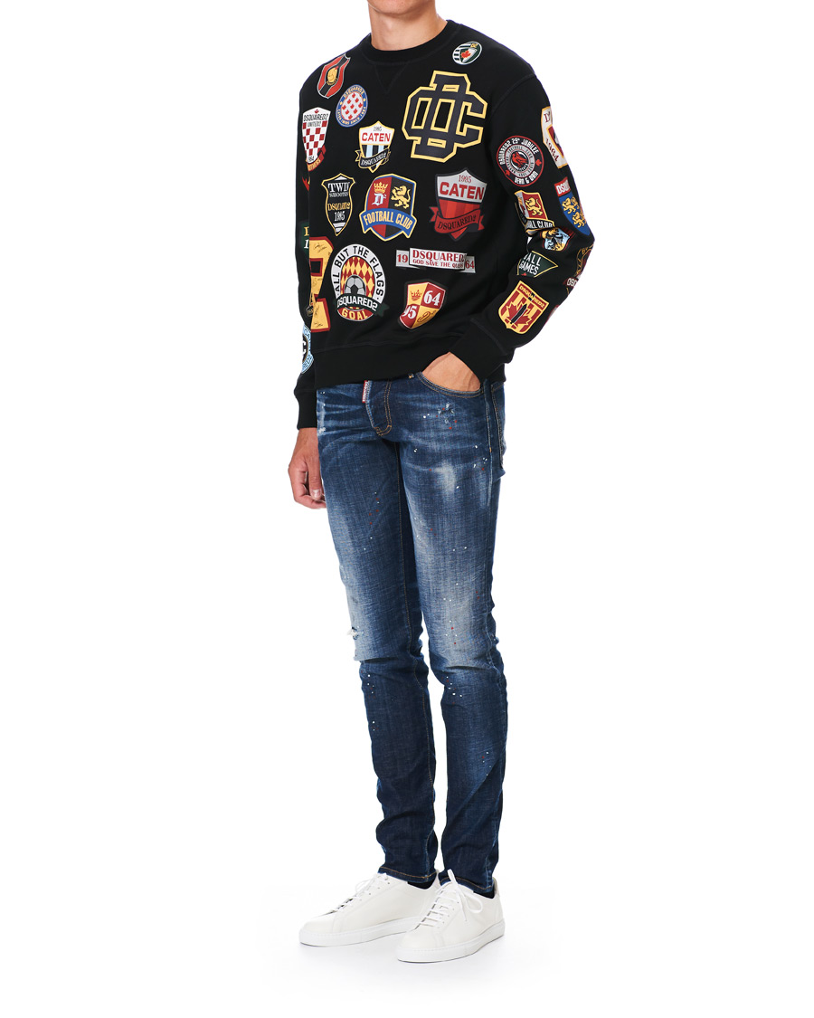 Herre | Gensere | Dsquared2 | Cool Fit Patch Work Sweatshirt Black