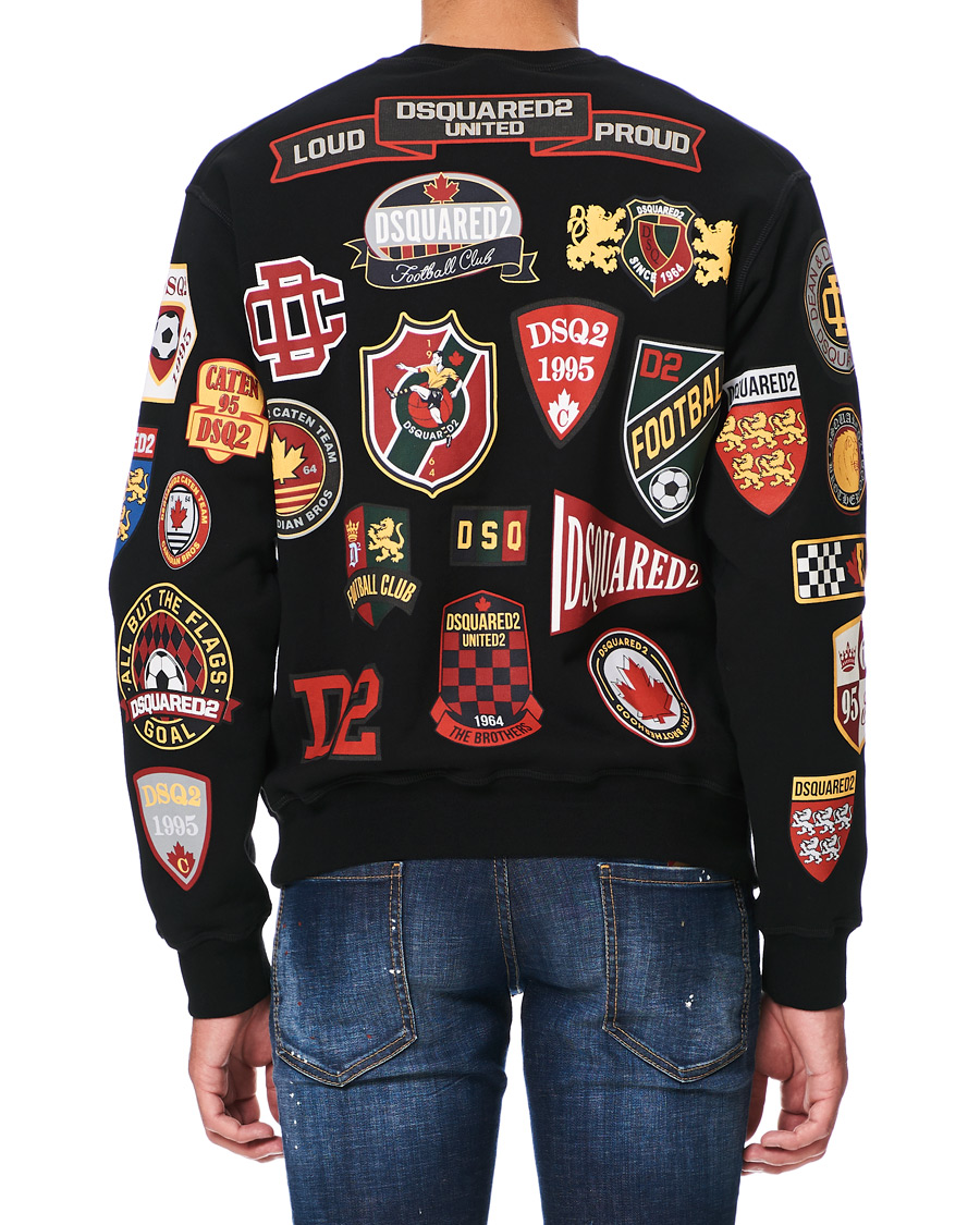 Herre | Gensere | Dsquared2 | Cool Fit Patch Work Sweatshirt Black
