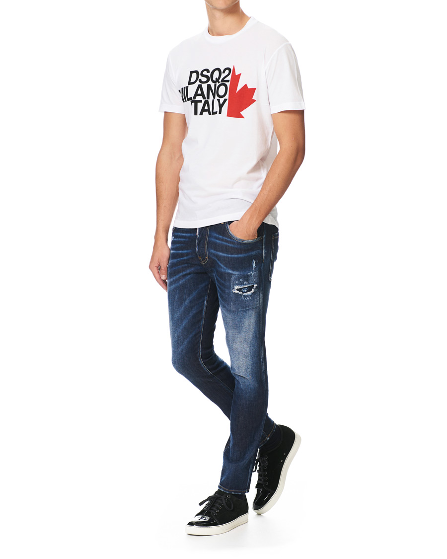 Herre | T-Shirts | Dsquared2 | Cool Fit Logo Crew Neck Tee White