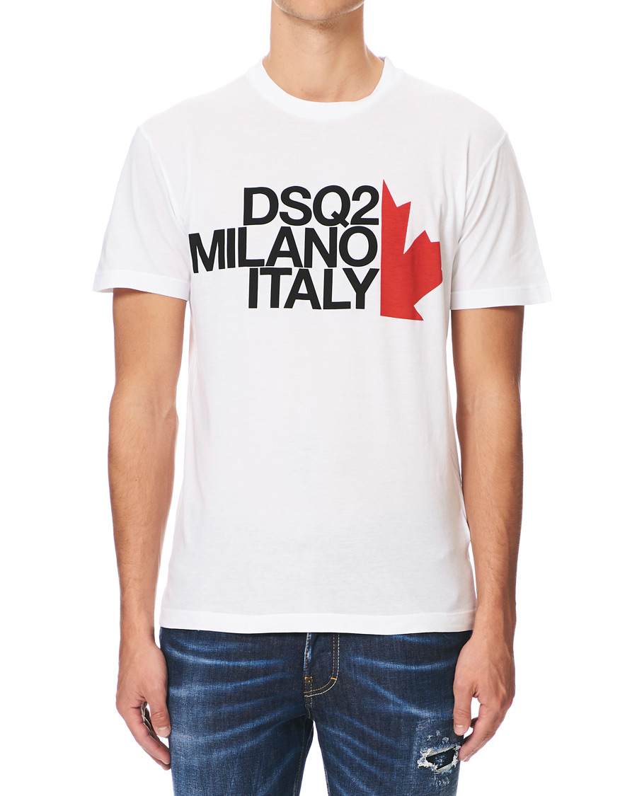 Herre | T-Shirts | Dsquared2 | Cool Fit Logo Crew Neck Tee White