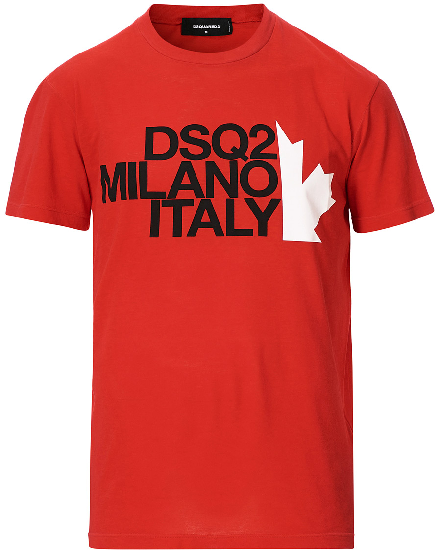 Herre | T-Shirts | Dsquared2 | Cool Fit Logo Crew Neck Tee Red