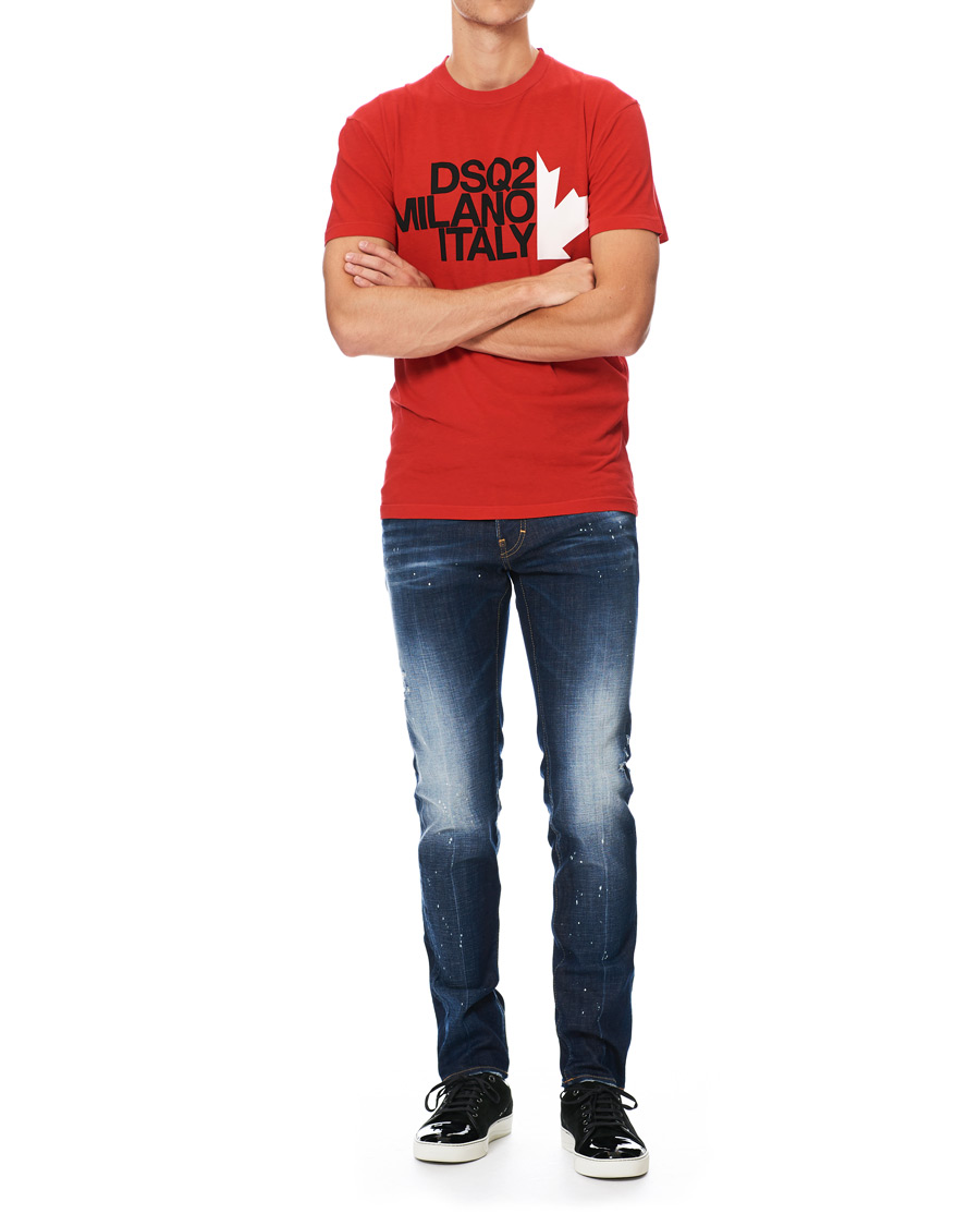 Herre | T-Shirts | Dsquared2 | Cool Fit Logo Crew Neck Tee Red