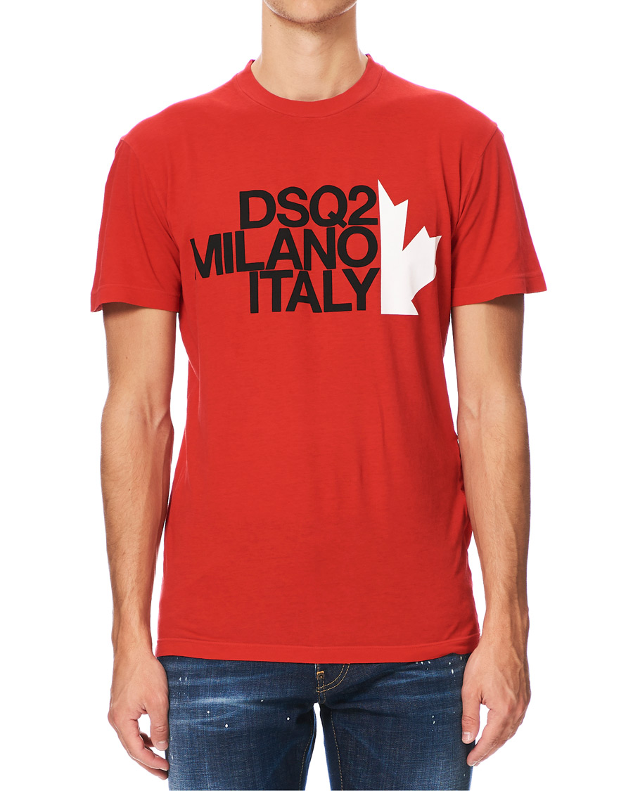Herre | T-Shirts | Dsquared2 | Cool Fit Logo Crew Neck Tee Red