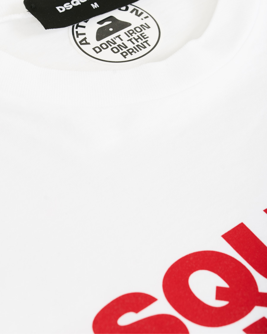 Herre | T-Shirts | Dsquared2 | Slouch Fit Logo Crew Neck Tee White