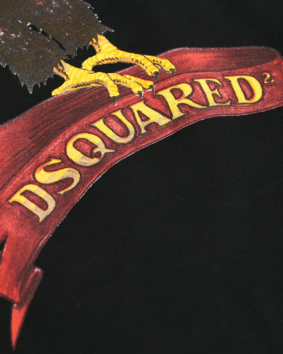 Herre | T-Shirts | Dsquared2 | Cool Fit Icon Eagle Logo Crew Neck Tee Black