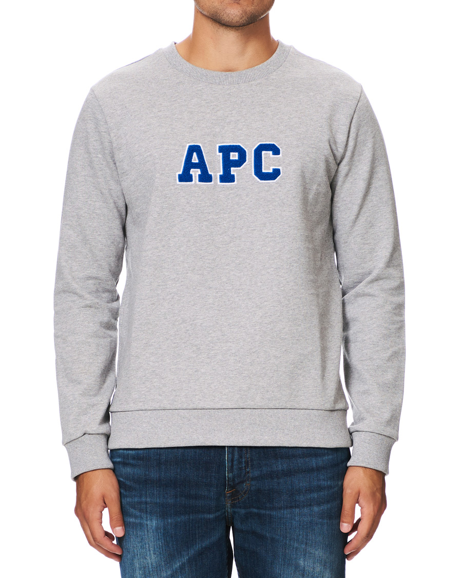 Herre | Gensere | A.P.C. | Malcolm College Sweatshirt Light Grey