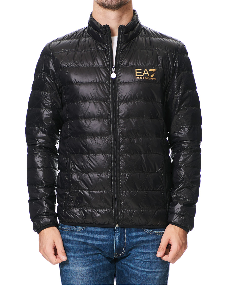 Herre | Jakker | EA7 | Train Core Light Down Jacket Black/Gold