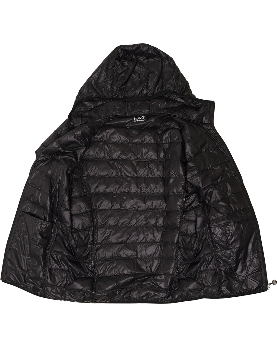 Herre | Jakker | EA7 | Train Core Light Down Hoodie Jacket Black/Gold