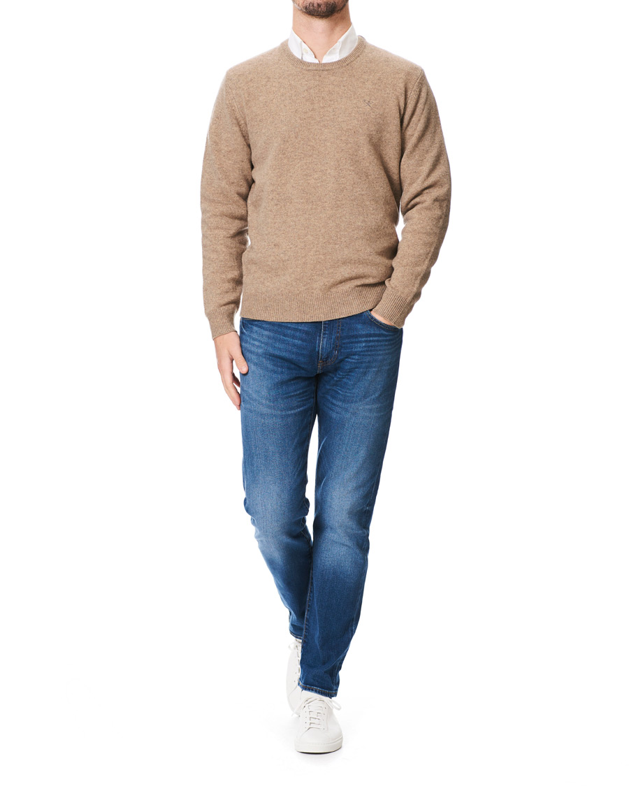 Herre | Gensere | Hackett | Lambswool Crew Neck Mushroom