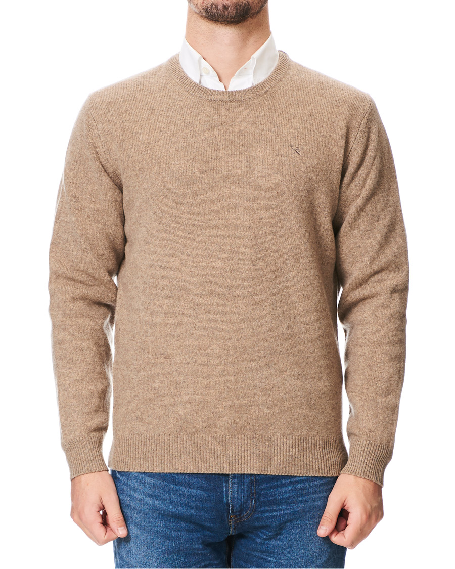 Herre | Gensere | Hackett | Lambswool Crew Neck Mushroom