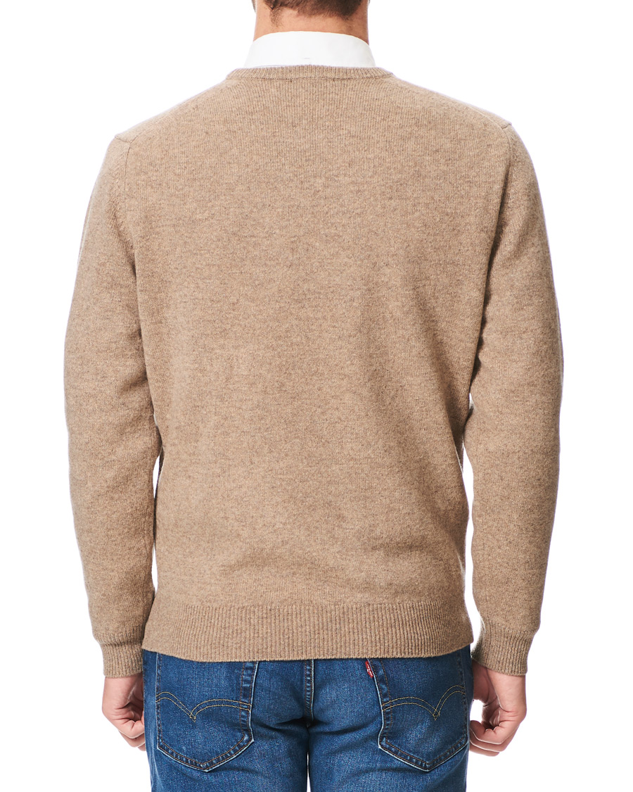 Herre | Gensere | Hackett | Lambswool Crew Neck Mushroom