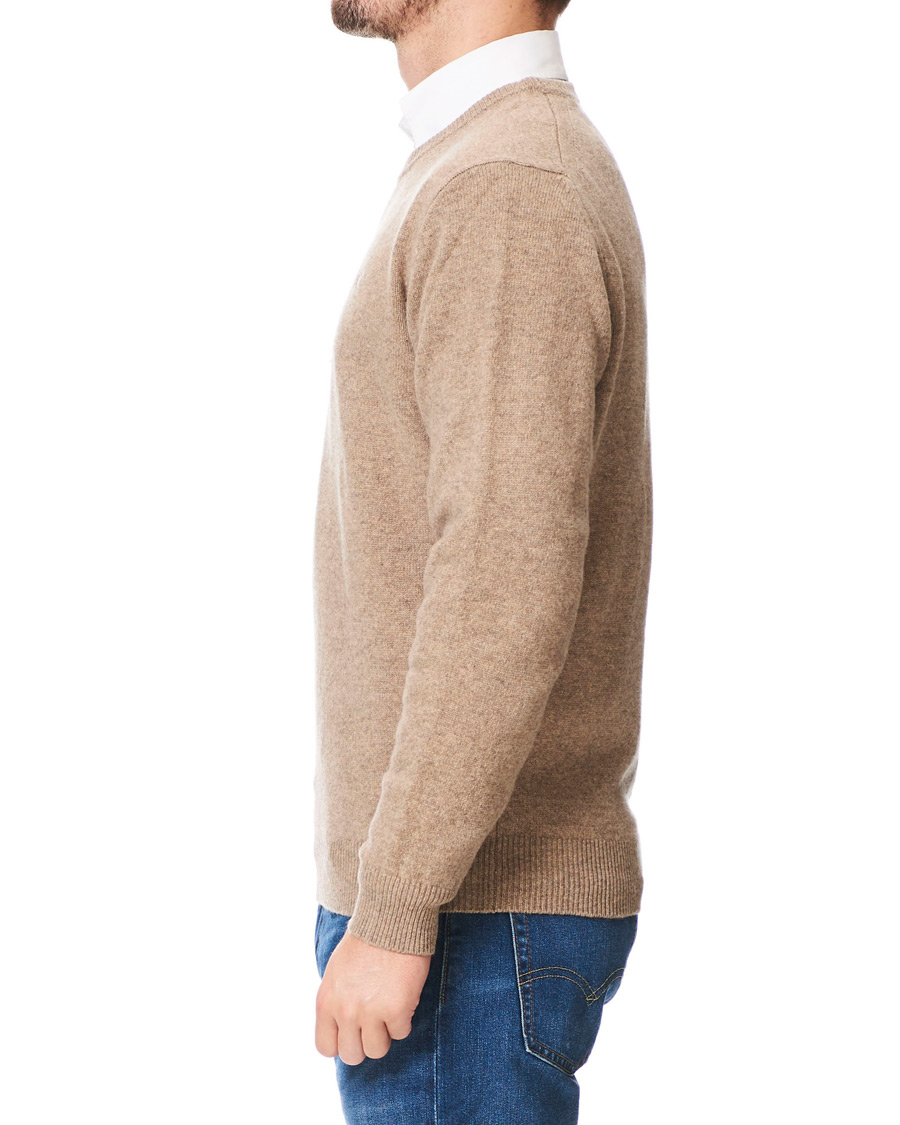 Herre | Gensere | Hackett | Lambswool Crew Neck Mushroom