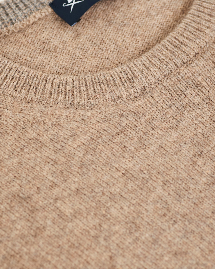 Herre | Gensere | Hackett | Lambswool Crew Neck Mushroom
