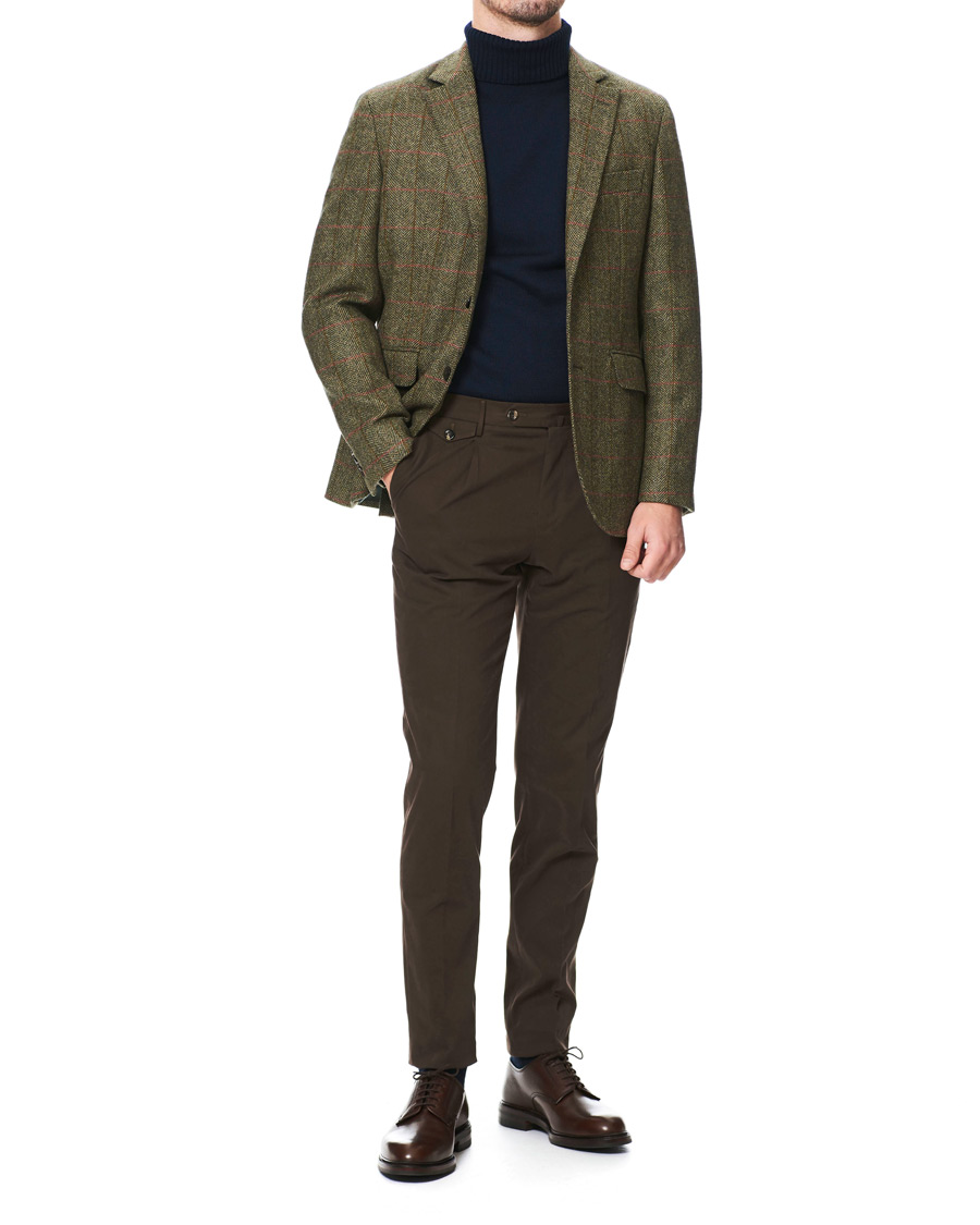 Herre | Dressjakker | Hackett | Herringbone Checked Tweed Blazer Green