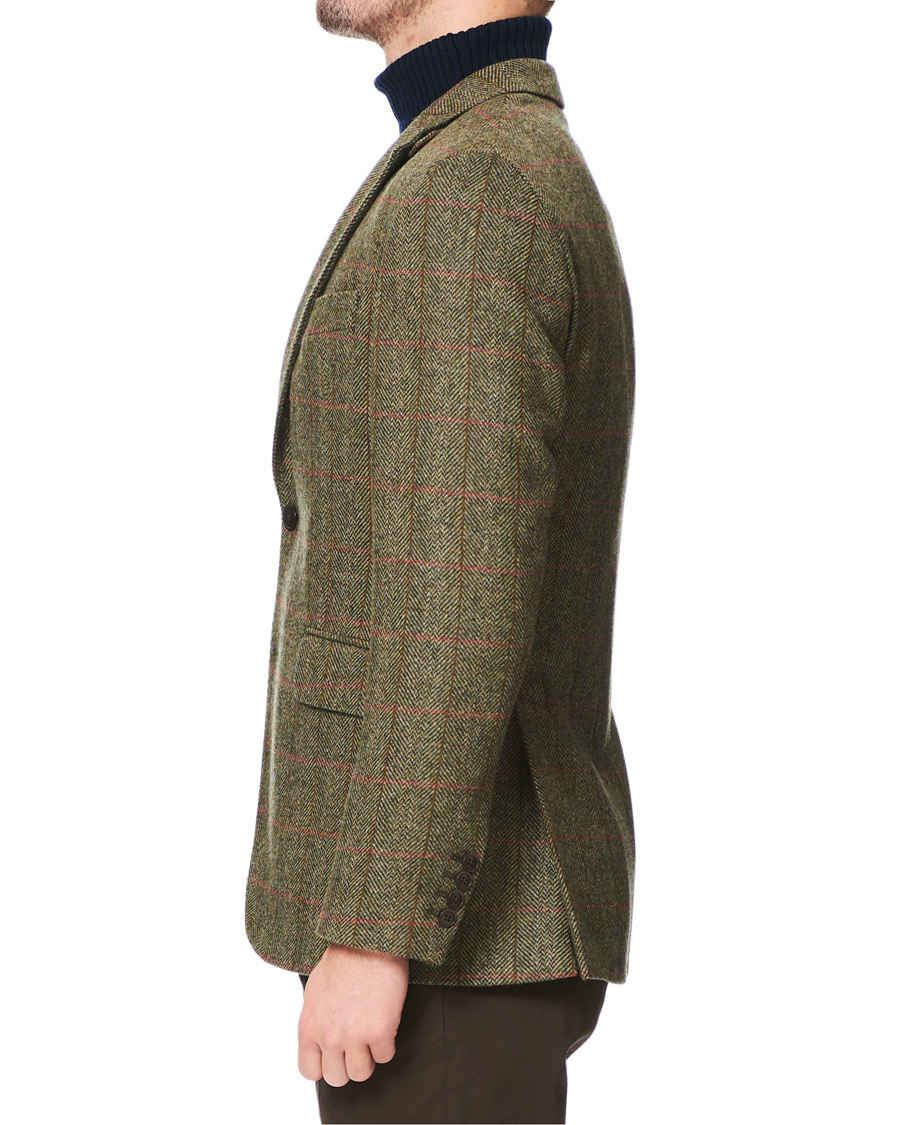 Herre | Dressjakker | Hackett | Herringbone Checked Tweed Blazer Green