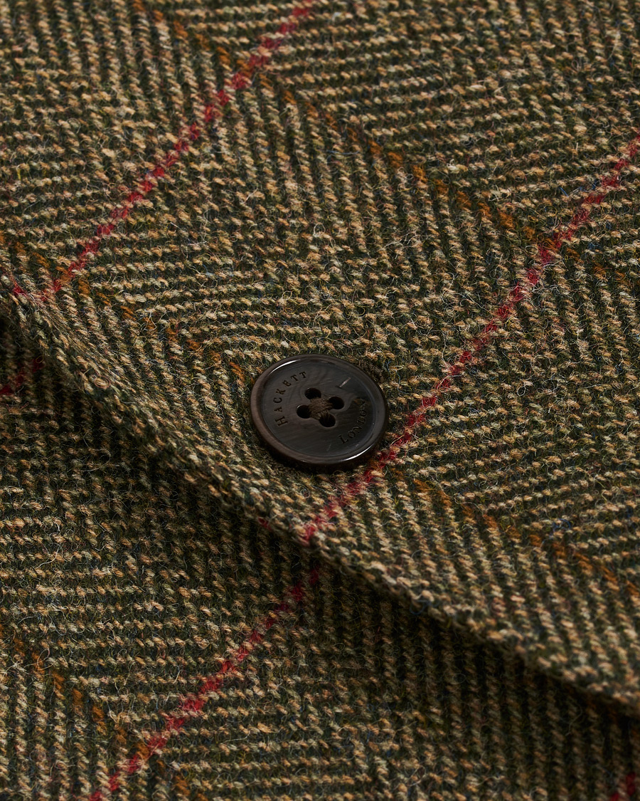Herre | Dressjakker | Hackett | Herringbone Checked Tweed Blazer Green