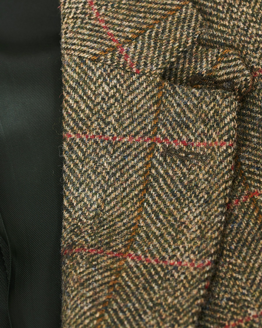 Herre | Dressjakker | Hackett | Herringbone Checked Tweed Blazer Green