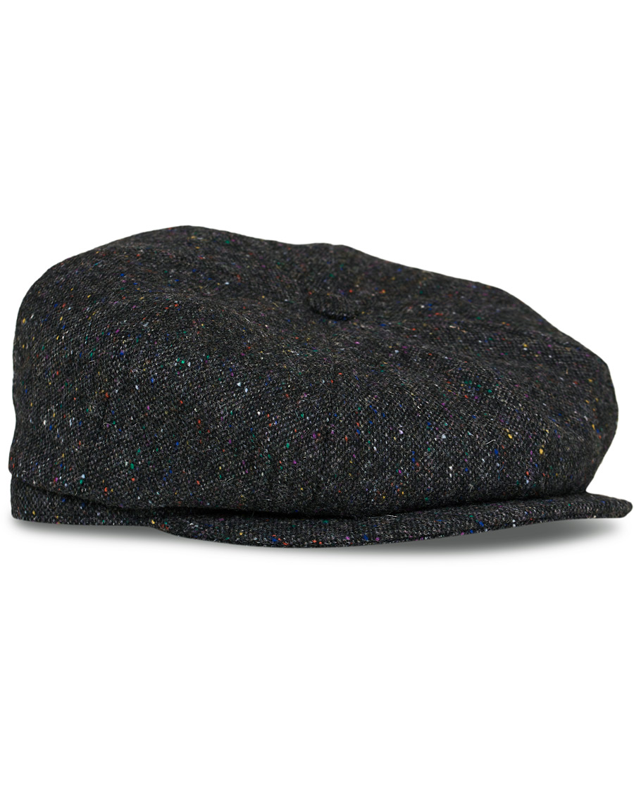 Herre | Lock & Co Hatters Tremelo Donegal Tweed Cap Dark Grey | Lock & Co Hatters | Tremelo Donegal Tweed Cap Dark Grey