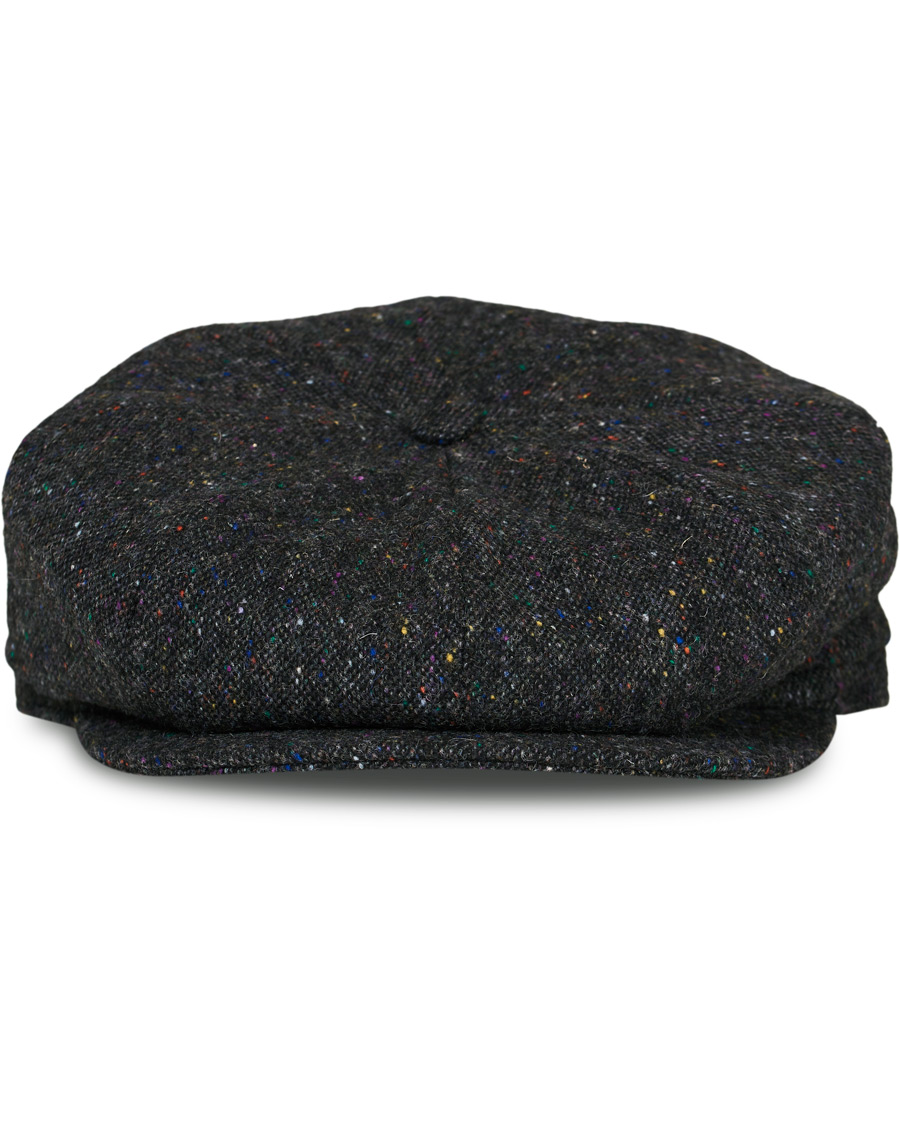 Herre | Lock & Co Hatters Tremelo Donegal Tweed Cap Dark Grey | Lock & Co Hatters | Tremelo Donegal Tweed Cap Dark Grey