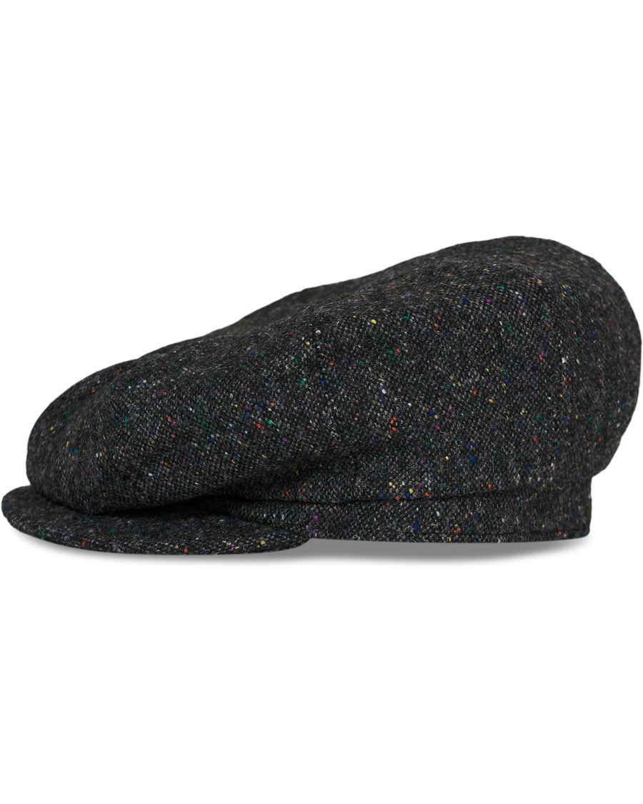 Herre | Lock & Co Hatters Tremelo Donegal Tweed Cap Dark Grey | Lock & Co Hatters | Tremelo Donegal Tweed Cap Dark Grey