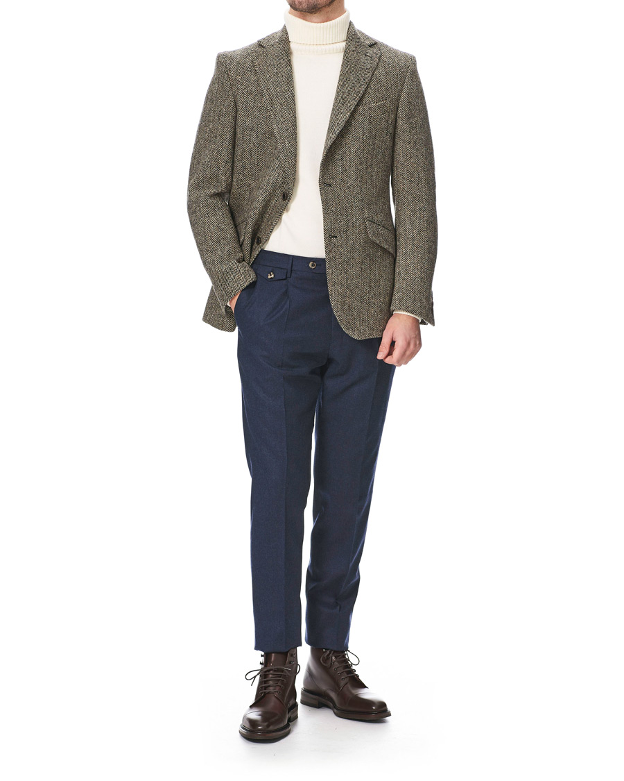 Herre | Dressjakker | Walker Slater | Edward Harris Tweed Herringbone Blazer Charcoal