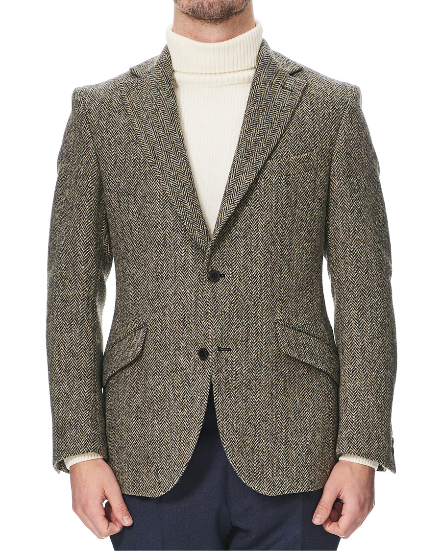 Herre | Dressjakker | Walker Slater | Edward Harris Tweed Herringbone Blazer Charcoal