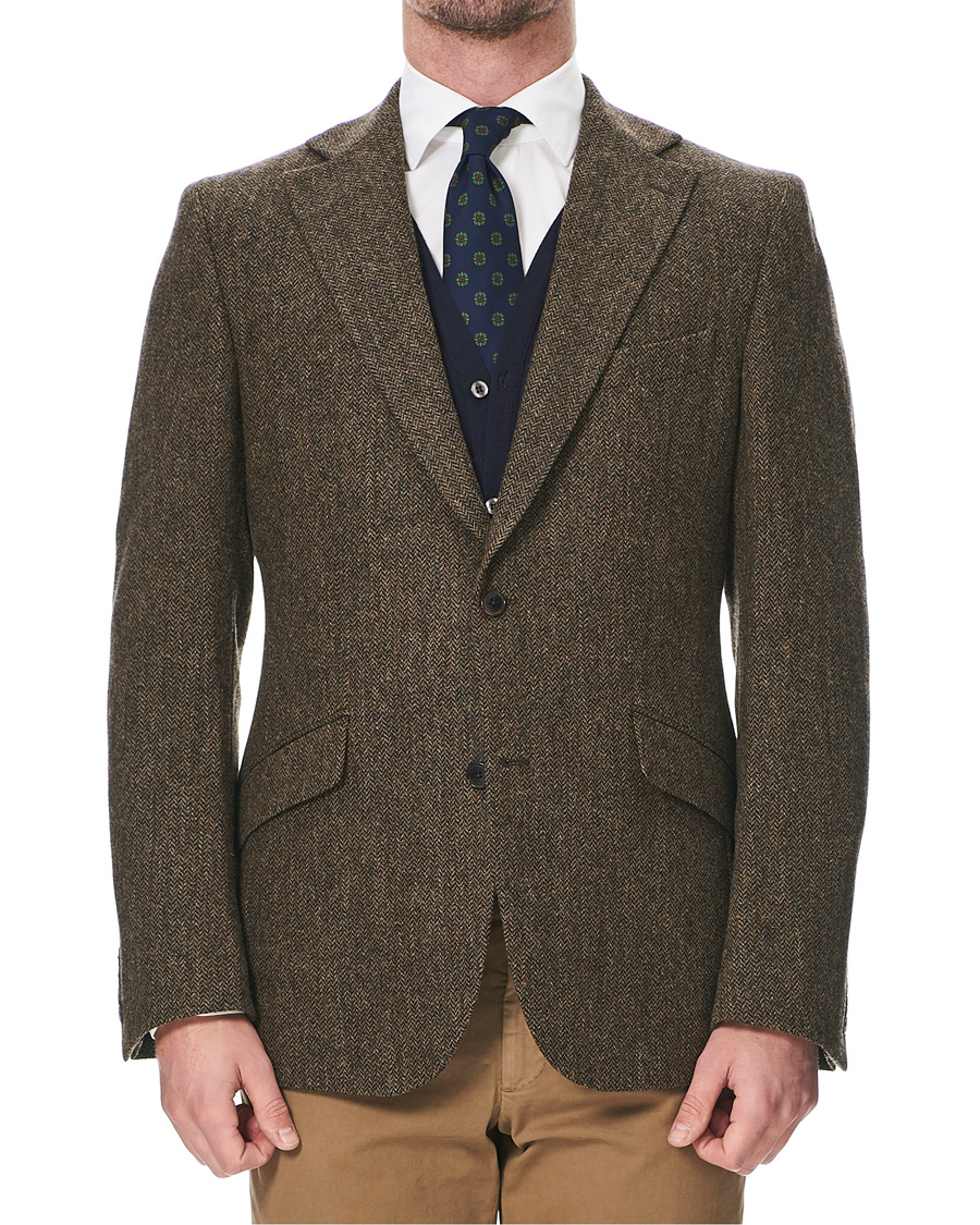 Herre | Dressjakker | Walker Slater | Edward Tweed Herringbone Blazer Brown