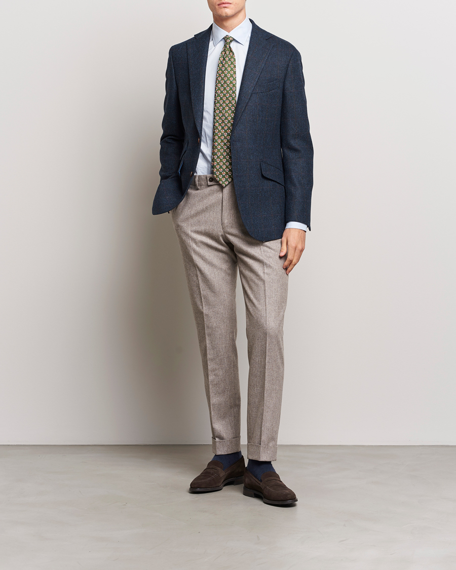 Herre | Dressjakker | Walker Slater | Edward Lambswool Windowpane Blazer Navy