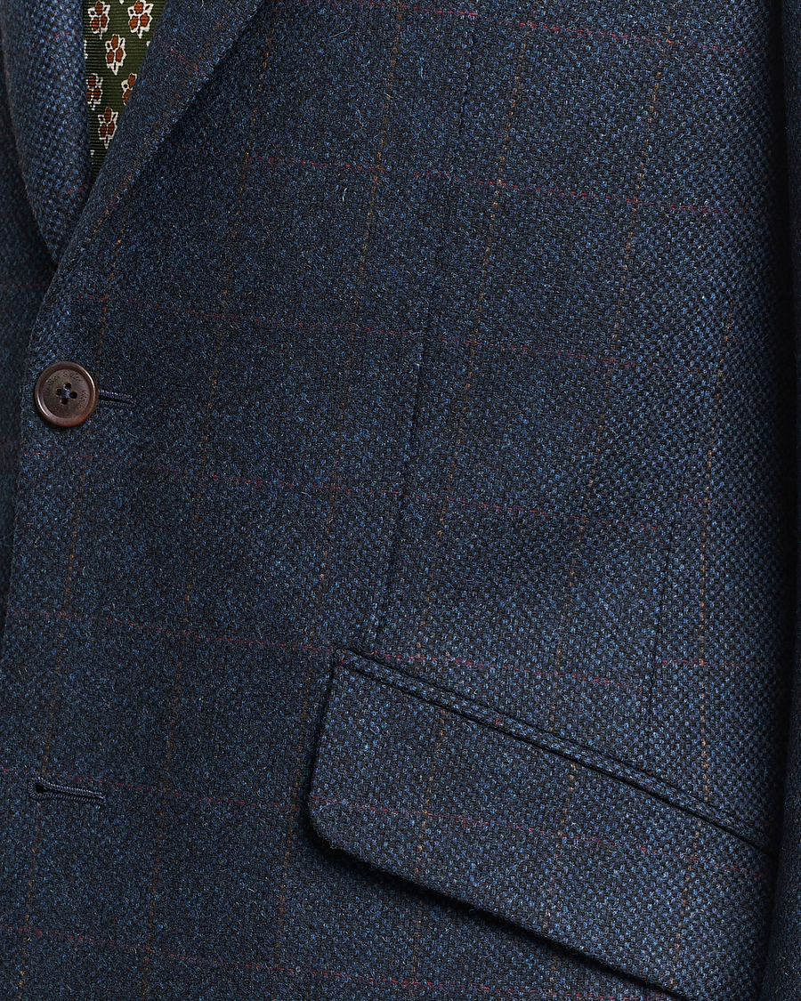 Herre | Dressjakker | Walker Slater | Edward Lambswool Windowpane Blazer Navy