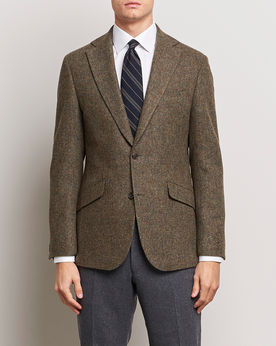Herre | Dressjakker | Walker Slater | Edward Wool Donegal Blazer Moss Green
